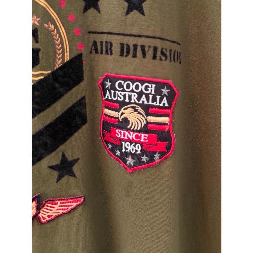 Coogi Operation Men Green Graphic Australia Air Division Patch Eagle T-Shirt XL - Picture 6 of 9